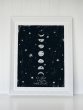 Poster 'To the moon and back' Black and White Premium Moon Print