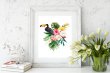 Tropical Poster Toucan Monstera Leaf Leaves Hibiscus Print Amazing Gift  