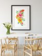 Tropical Flowers and Leaves Poster Summer Vibe Watercolour Botanic Print