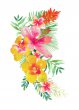 Tropical Flowers and Leaves Poster Summer Vibe Watercolour Botanic Print