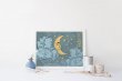 'Love you to the moon and back' - Moon and Stars Print Night Sky Poster