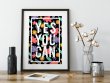 YES YOU CAN - Motivational Poster Floral Vibrant Print