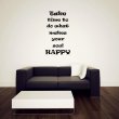 JC Design 'Take time to do what makes your soul HAPPY' - Vinyl Wall Quote Decor