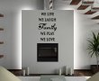 JC Design 'Family - we live, we laugh, we play, we love.' Large Wall Sticker  