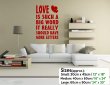 JC Design 'LOVE is such a big word...' Lovely Vinyl Wall Quote Sticker
