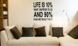 JC Design 'Life is 10% what happens to us and 90% how we react to it' - Large Wall Decoration