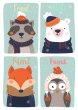 Friends Cute Scandi Colourful Animals Nordic Poster Owl Fox Print