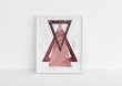 Rose Gold Triangles with Marble Stunning Poster