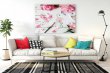 Lush Flamingo with Flowers Painting Scene Poster Nordic Style Stylish Print