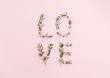 Nature Love on Baby Pink background Peaceful Poster